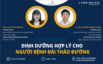 CHUYÊN MỤC TƯ VẤN: DINH DƯỠNG HỢP LÝ CHO NGƯỜI BỆNH ĐÁI THÁO ĐƯỜNG