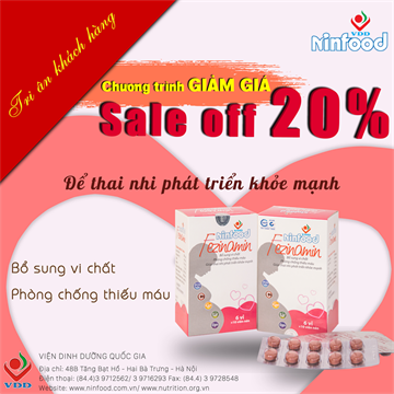 KHUYẾN MẠI VIÊN UỐNG FEZINAMIN BỔ SUNG SẮT CHO PHỤ NỮ 
